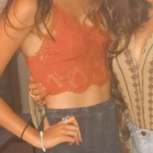 Say what? Crochet tank top worn once, in great condition XS